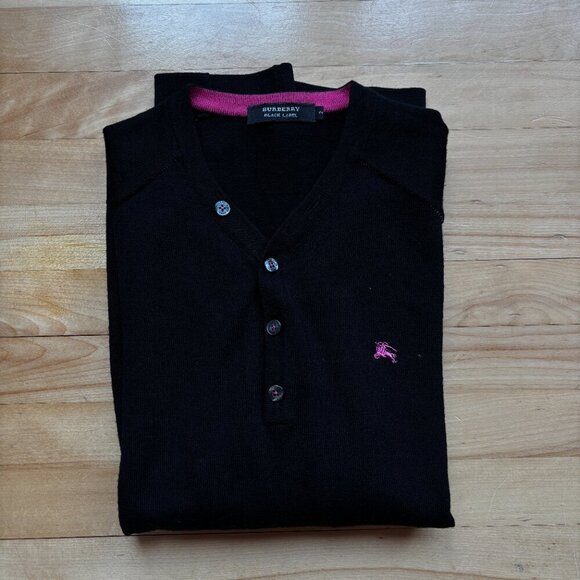 urberry Black Label Men's Wool Knit Sweater - Size 2 (JP M / US S-M) - Picture 13 of 13